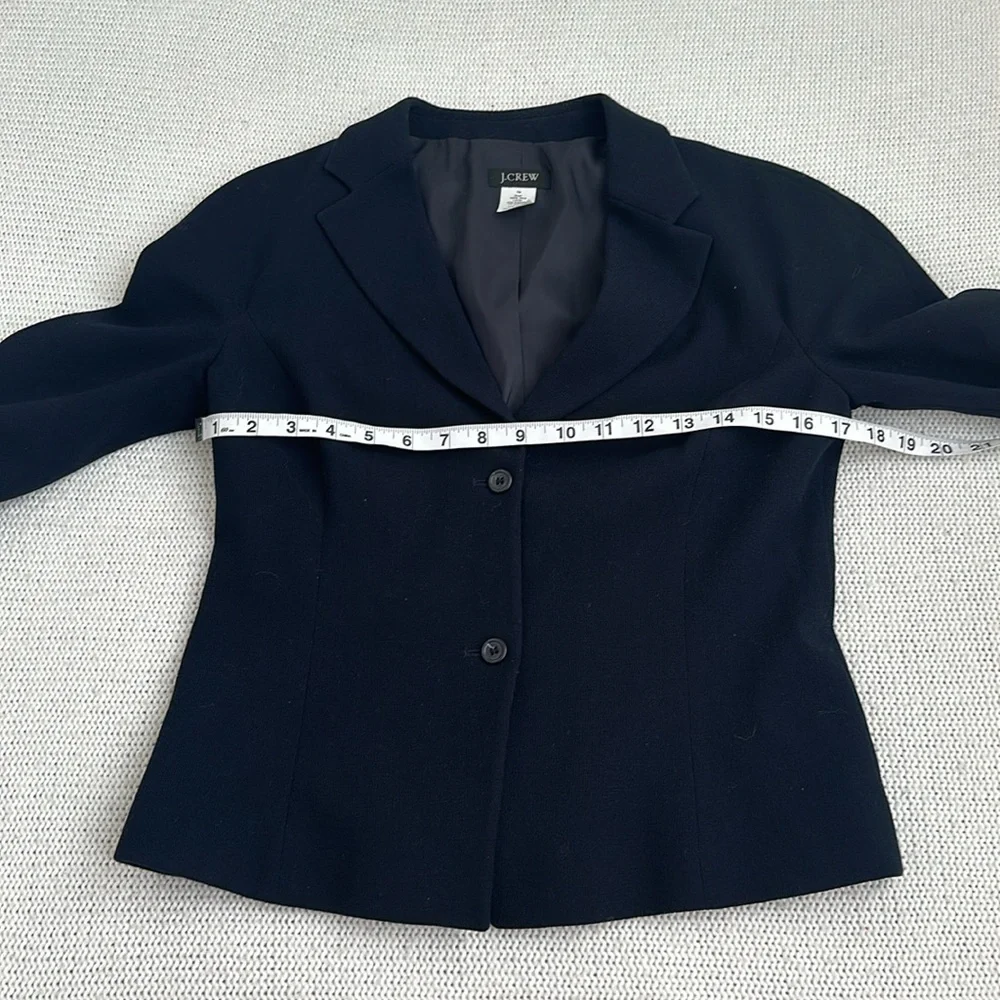 J Crew 100% Wool Black Blazer Size 10